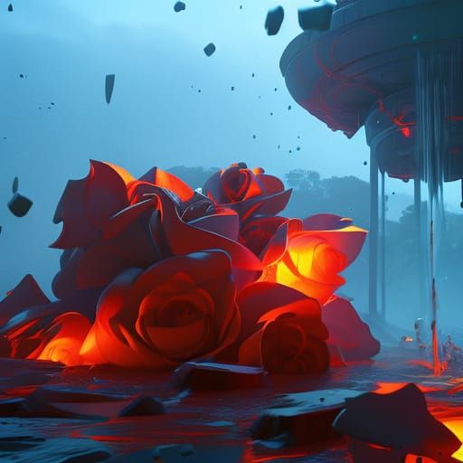 Throw roses in the rain,