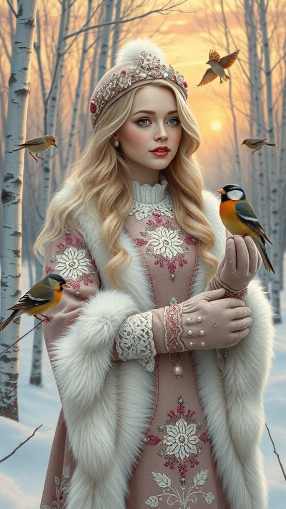 Winter Goddess in Pastel Hues