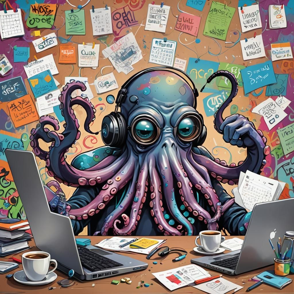 A googly eyes octopus