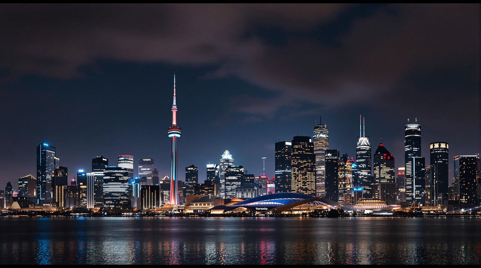 Toronto Nightscape: Hyperrealistic City Lights