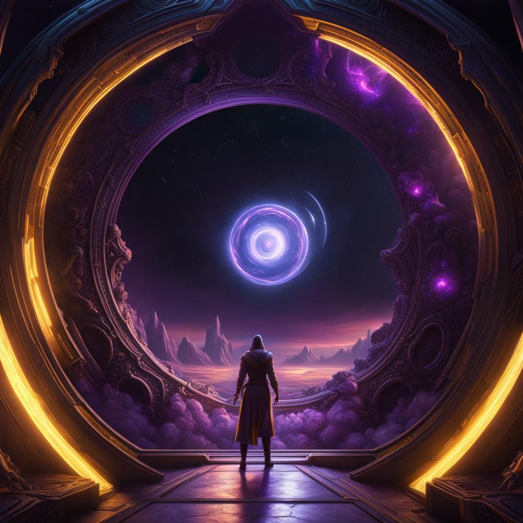 Space Wizard Opens Black Hole Portal