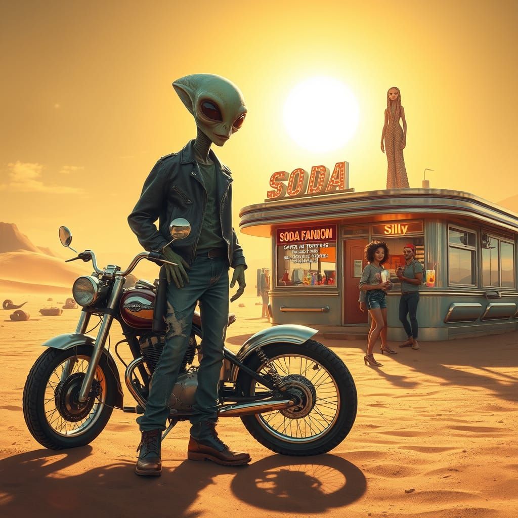 Forgotten Desert Oasis in Gritty, Cinematic Style