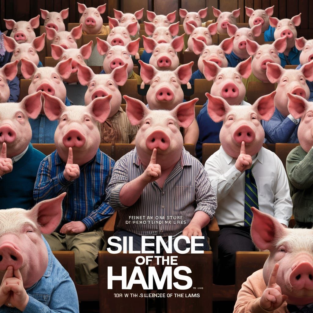 Humorous Movie Poster: Silence of the Hams