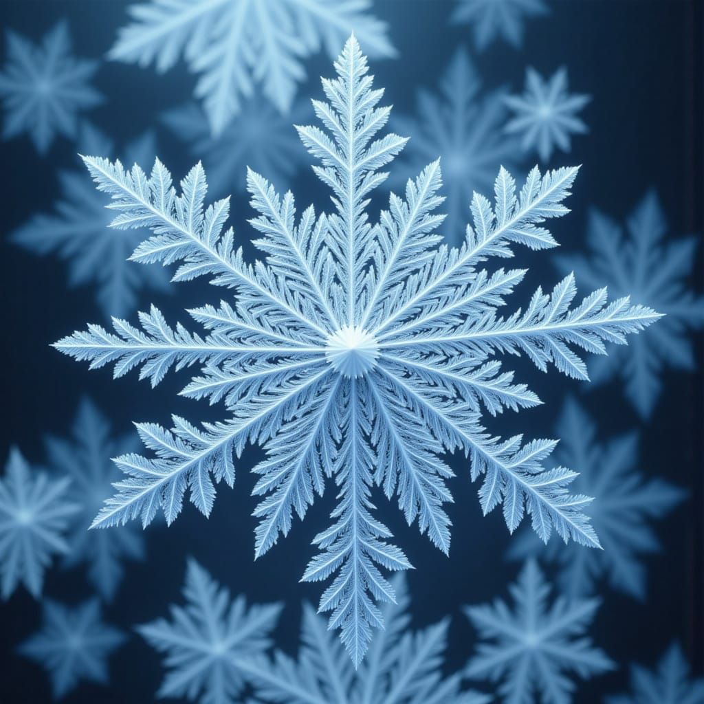Microscopic Snowflake With Intricate Crystalline Structures