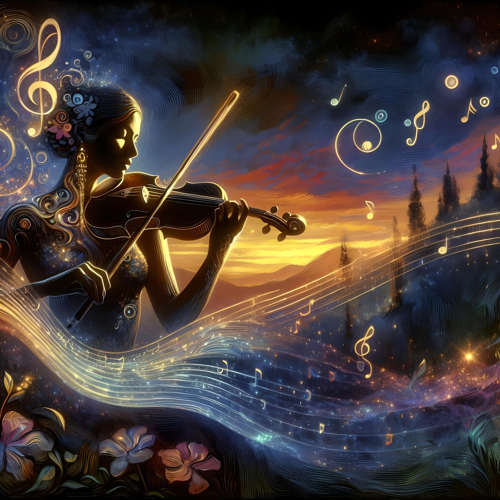 Goddess of Music: Synesthesia in Retrofuturistic Style