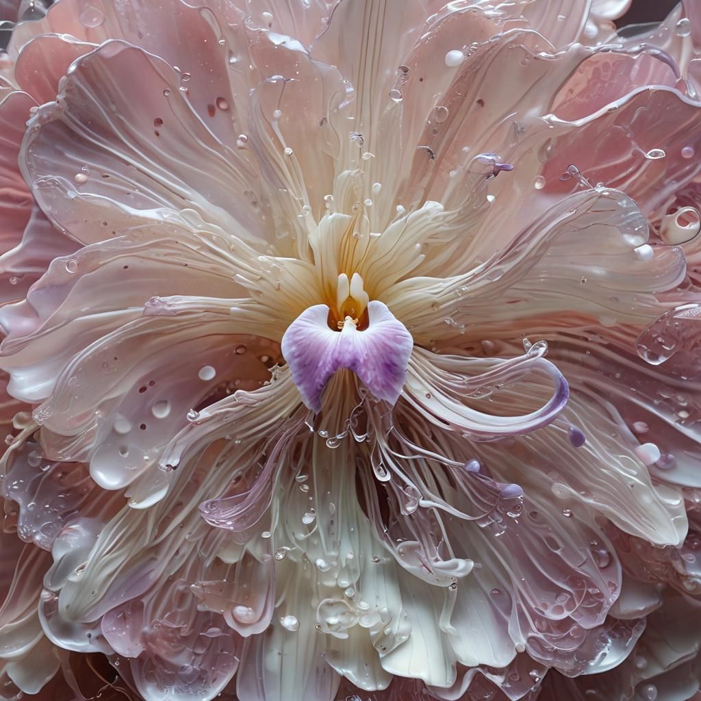 Jelly Orchid Blossom Macro Portrait