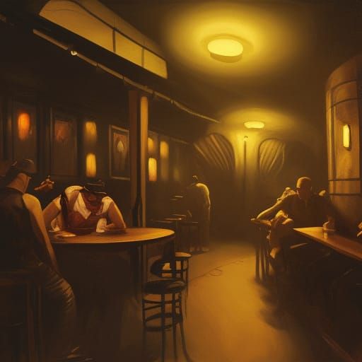 Film Noir Jazz Club in Casablanca Style