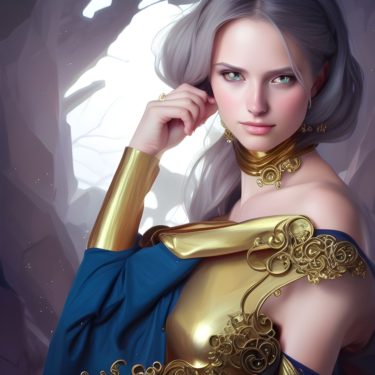 Tessa Testarossa Portrait in Detailed Fantasy Art
