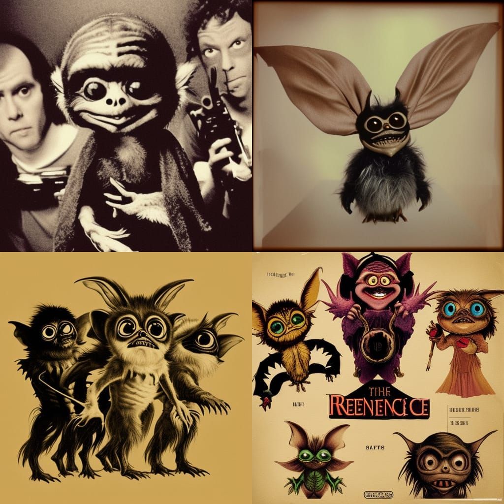 Gizmo the Mogwai in Renaissance Gown