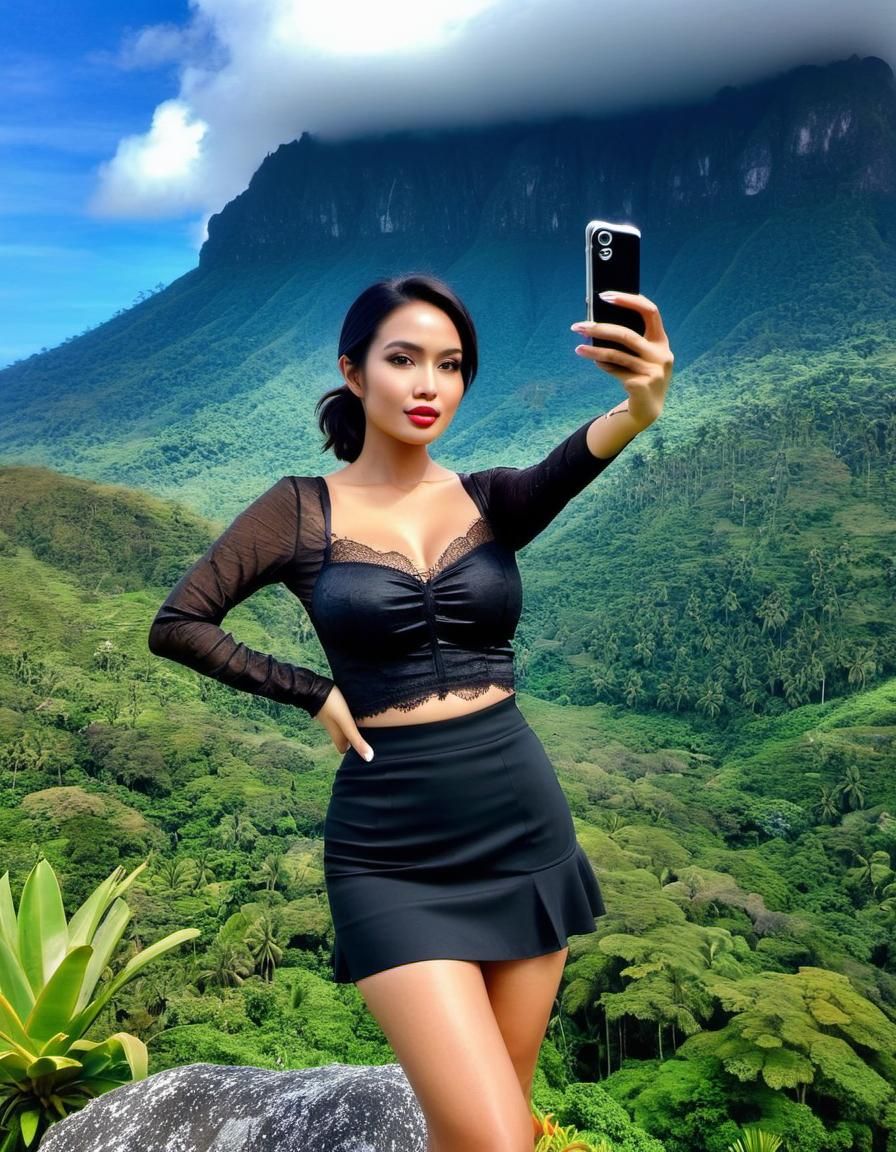 Selfie of a Young Indonesian Woman