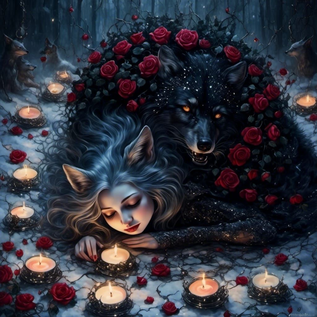 " protection du loup ... 🖤❣️🖤 "