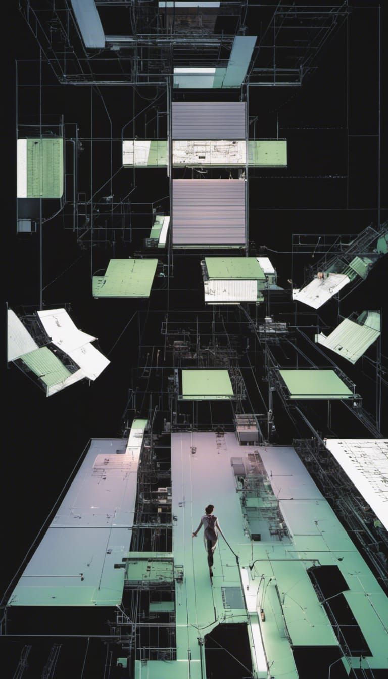 Experimental Music Score in Liminal Space Style