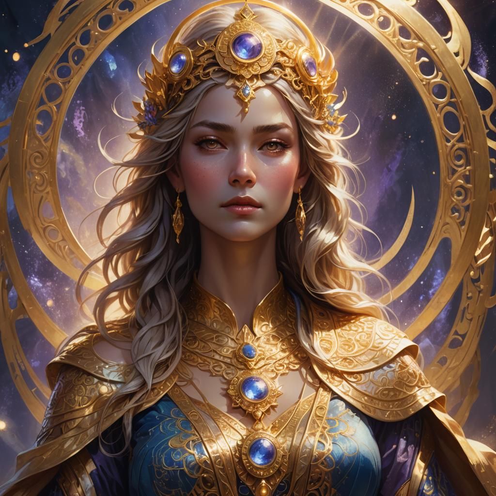 Libra Goddess Portrait in Fantasy Art Style