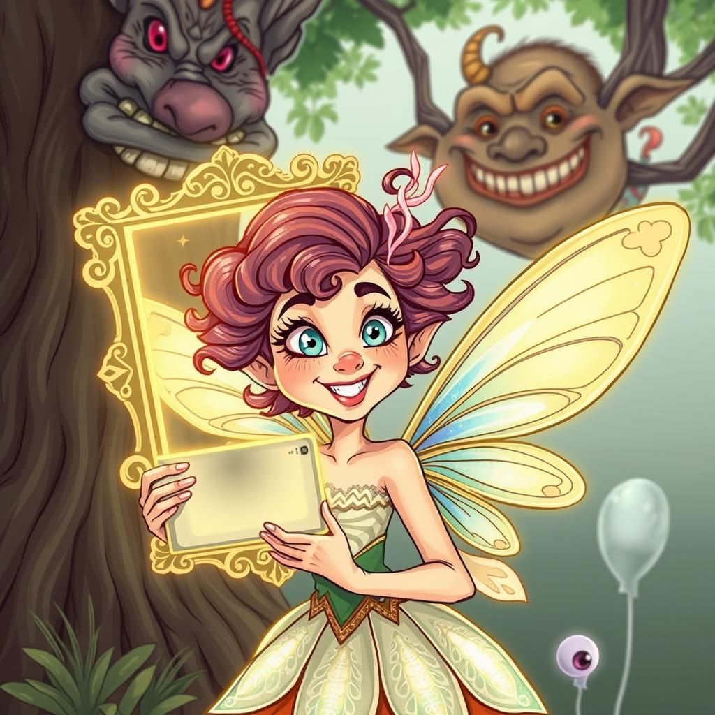 A Funny Photobombs illustration of A fantasy Fairie is makin...