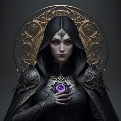 Dark Fantasy Warrior in Gothic Art Style