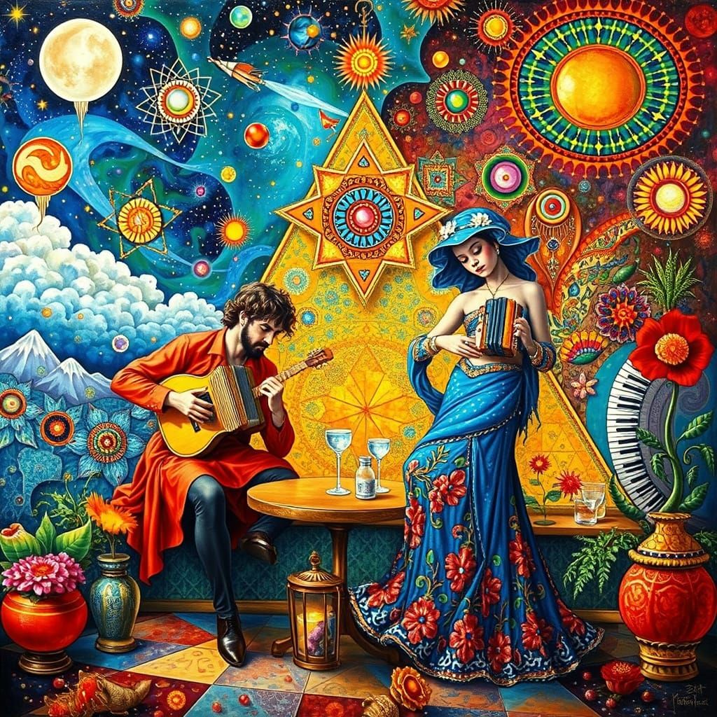 Psychedelic Utopia: Sacred Geometry in Hieronymus Bosch Styl...