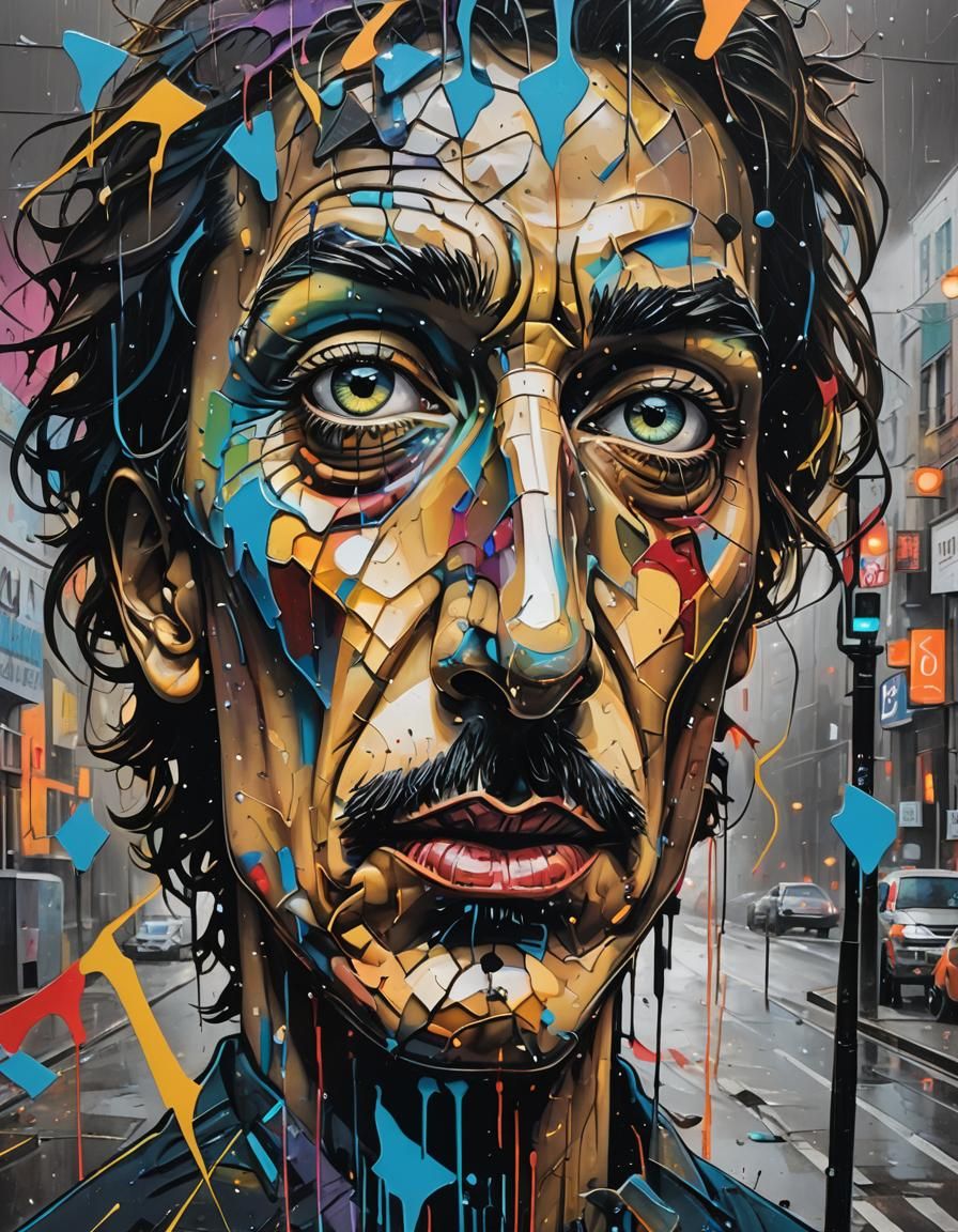 Fractured Mind Graffiti Art in Urban Expressionism