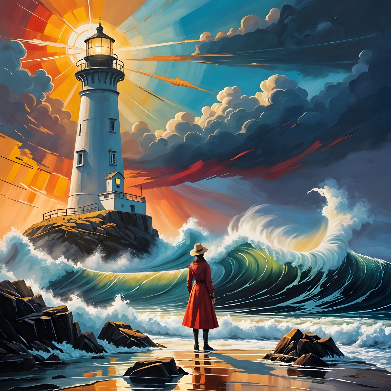 Cartoon of Misleading Public Opinion as a Lighthouse