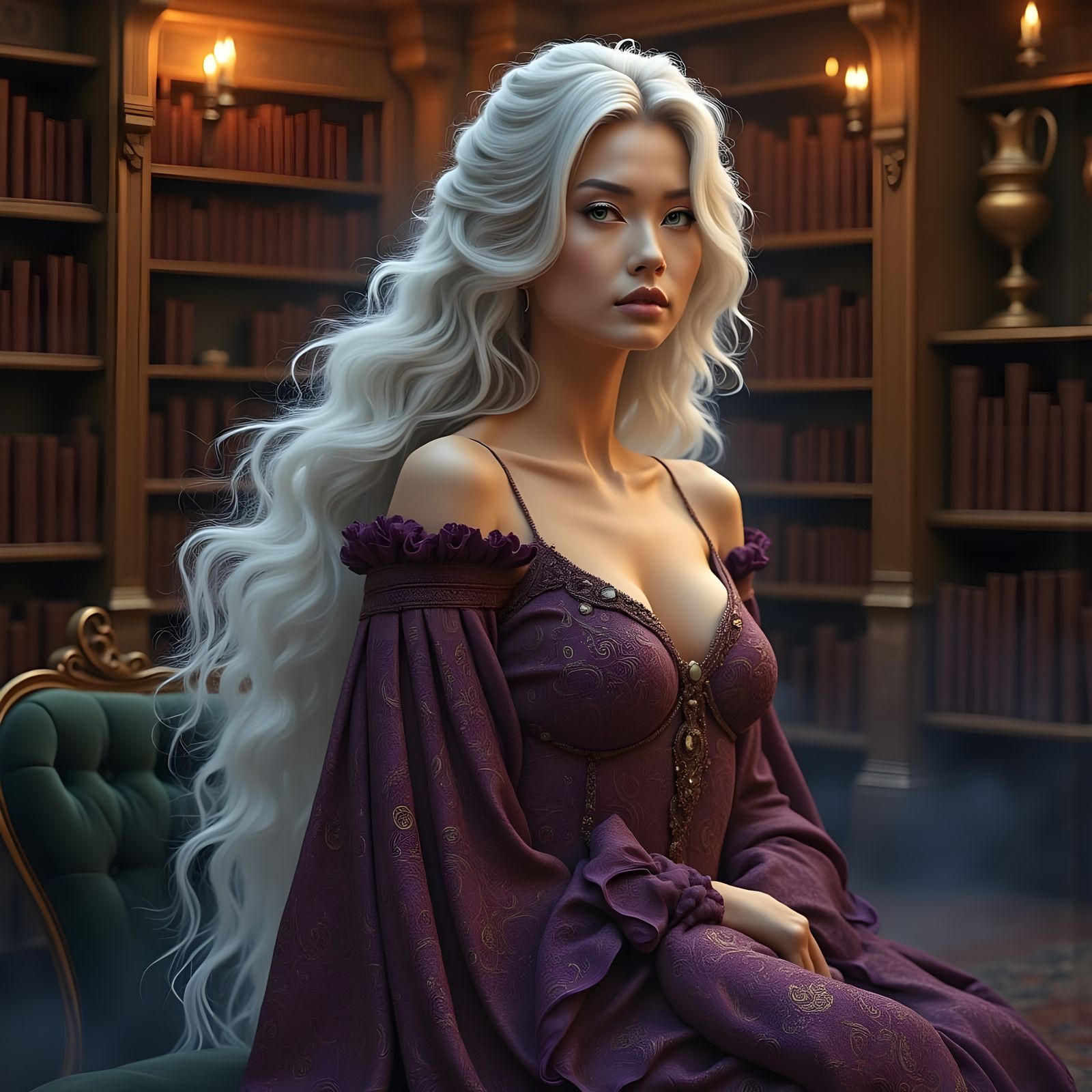 Paisley Goddess in Enchanted Library