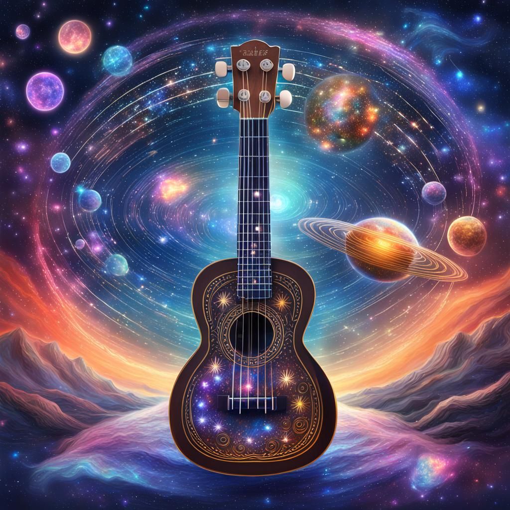 Ukulele Starship: A Cosmic Voyage in Astral Art