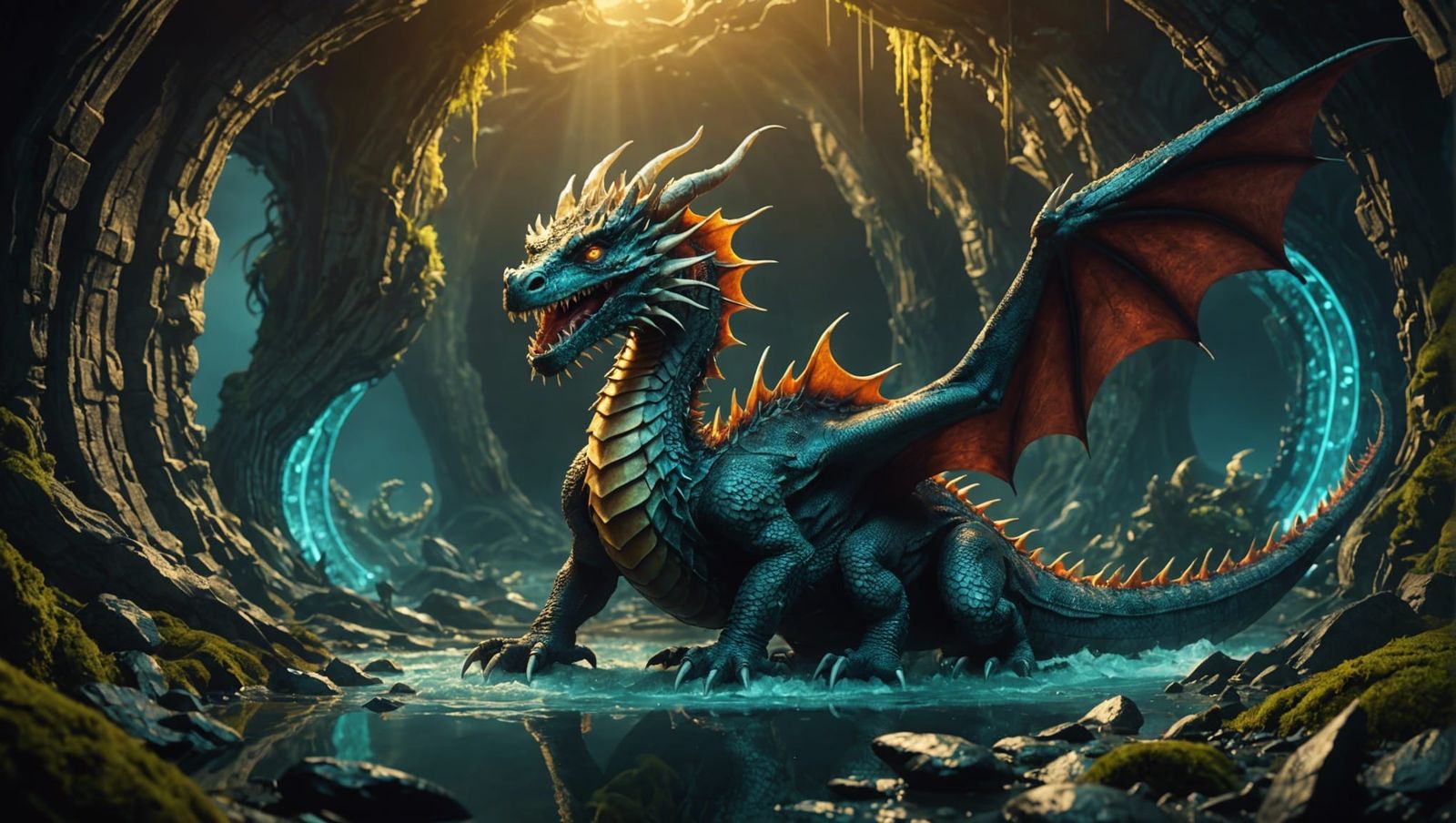 Cinematic Dragon Lair with Baby Dragon