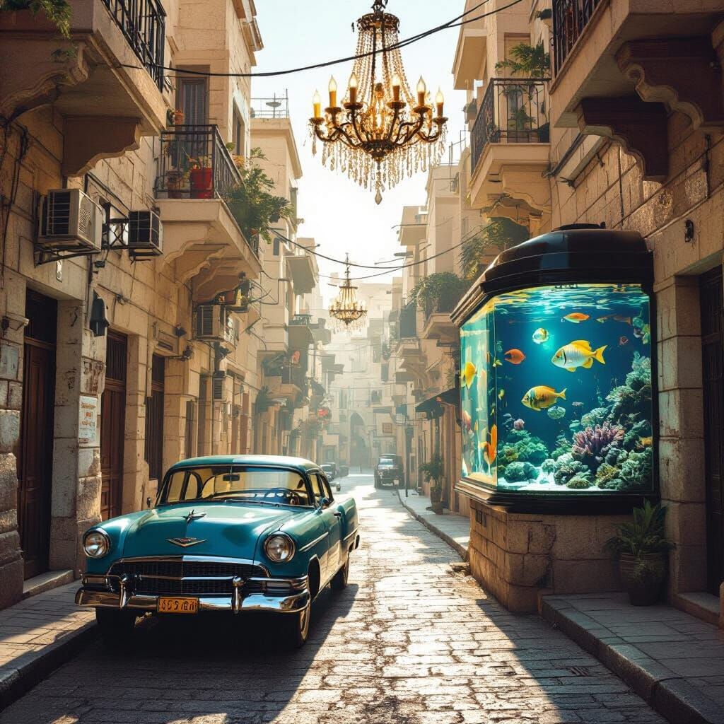 Vintage Car Aquarium in Jerusalem Street