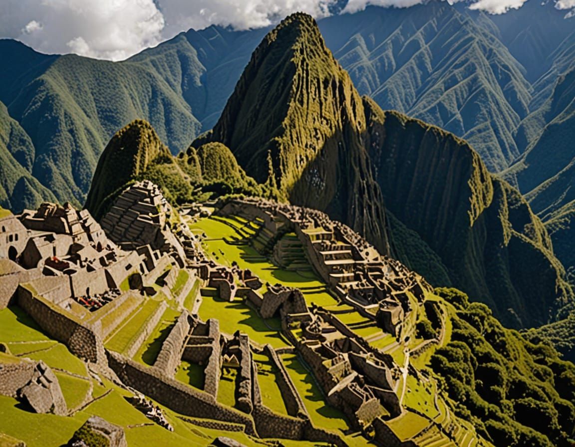 Intriguing Andean Ruins as Mysterious Landscape Painting