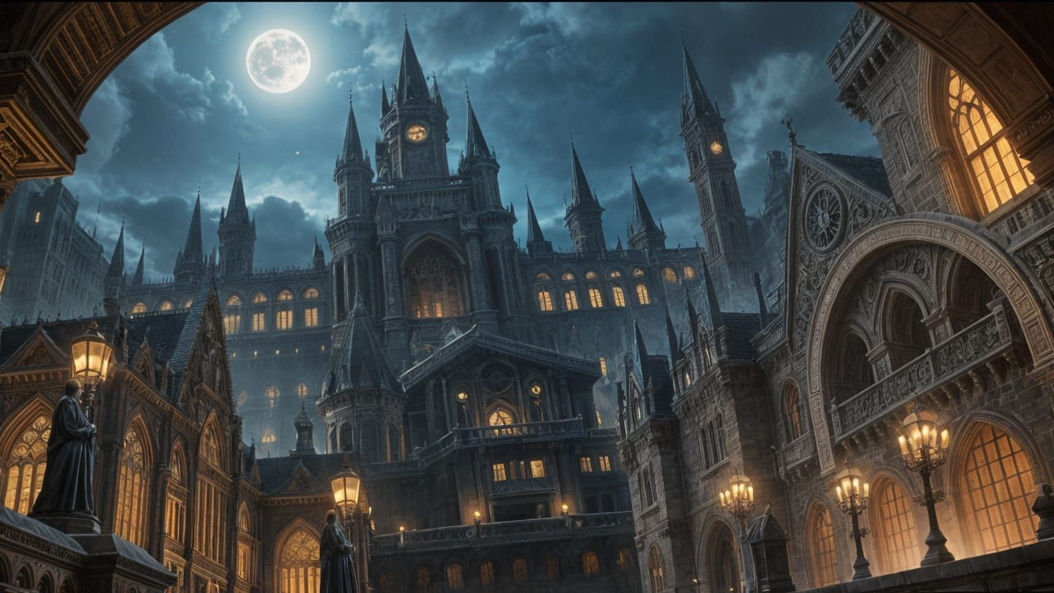 Gothic Castle Headquarters of Necromantic Mages