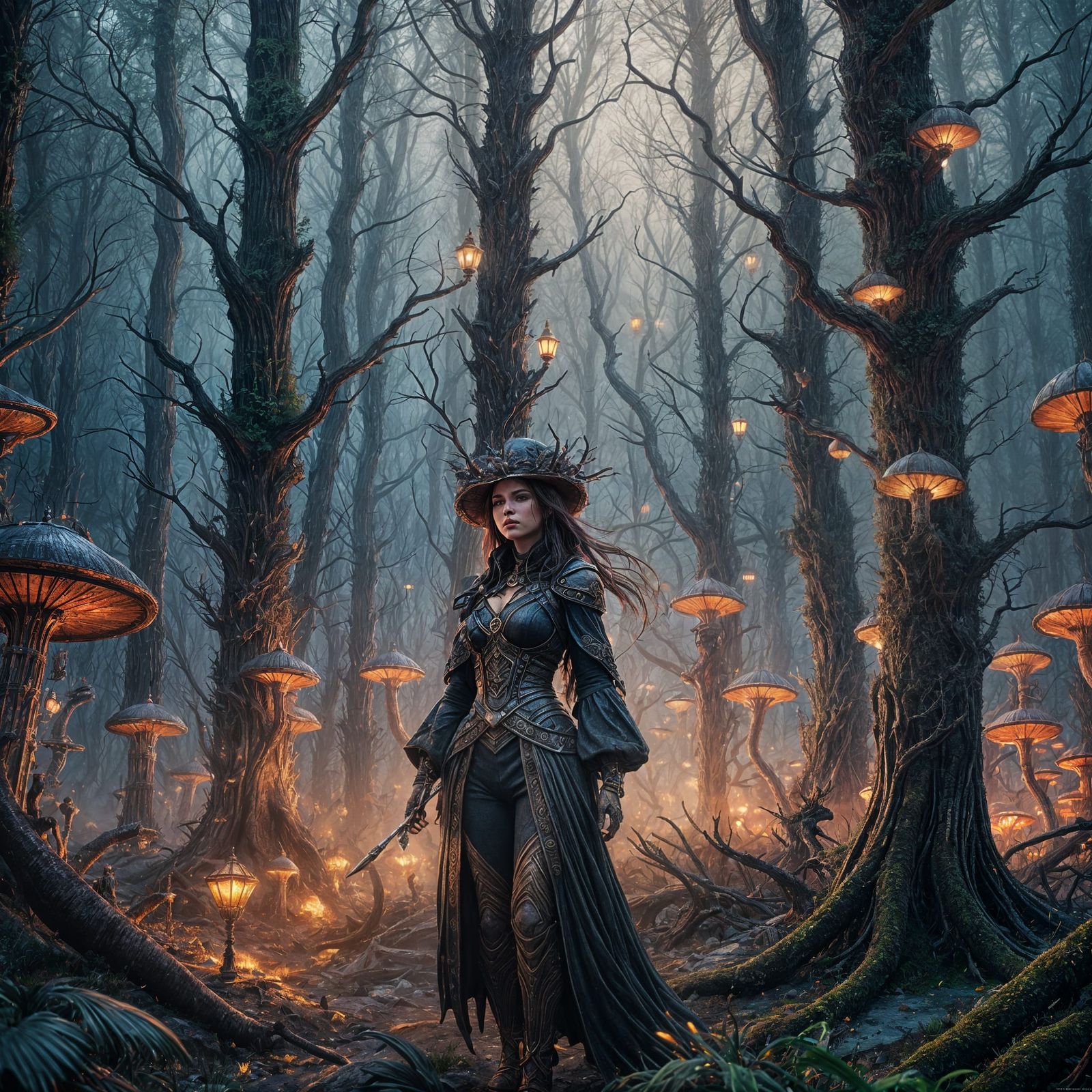 Dream Invasion: Detailed Matte Painting in Deep Color