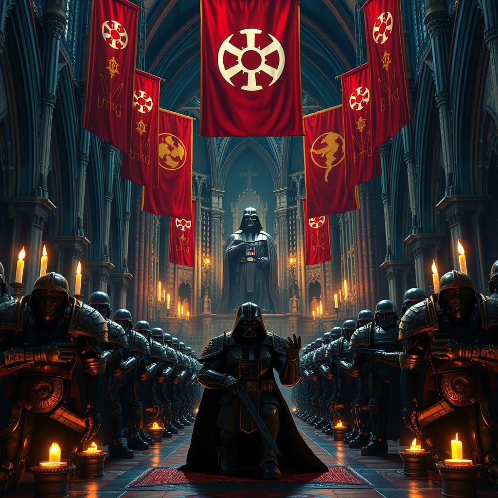 Warhammer Warriors Pay Homage to Darth Vader in a Gothic Cat...