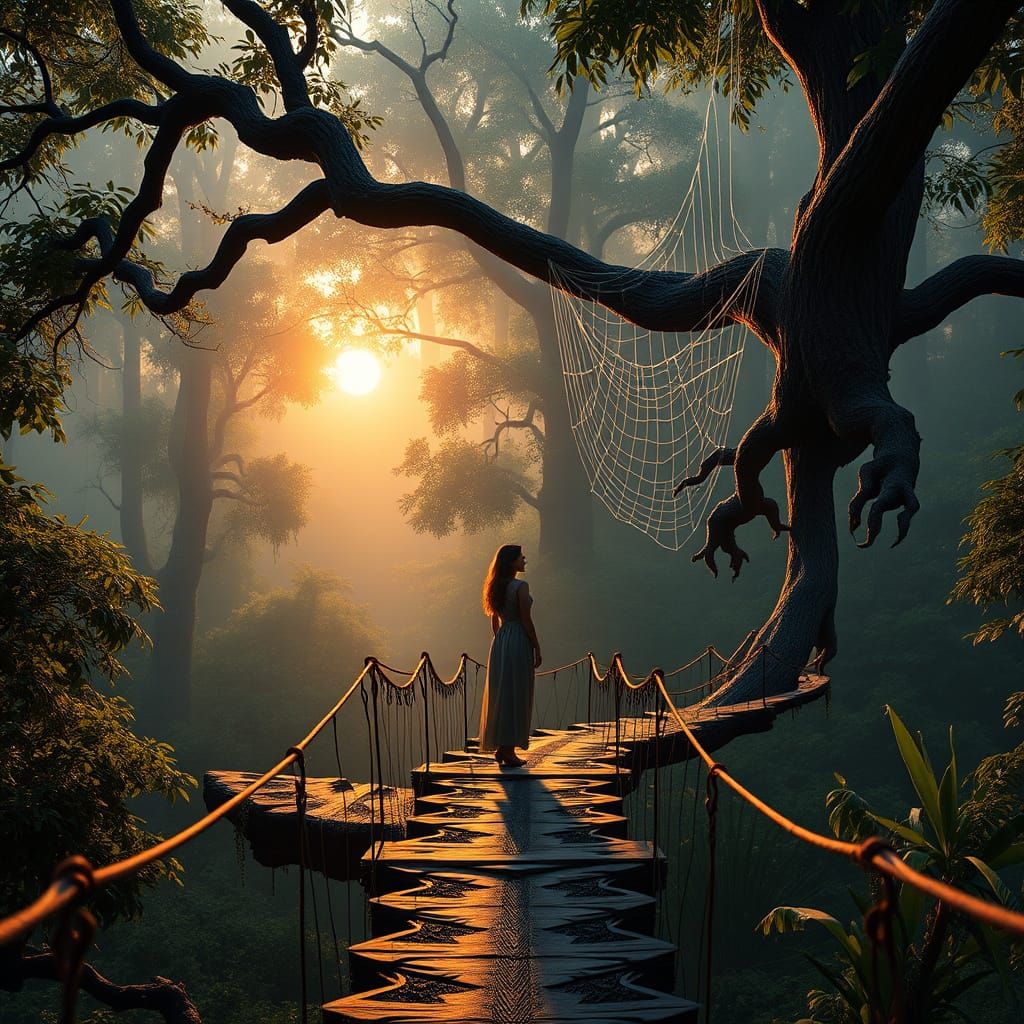 Magical Bridges ... Spider Web on Tree Bridge