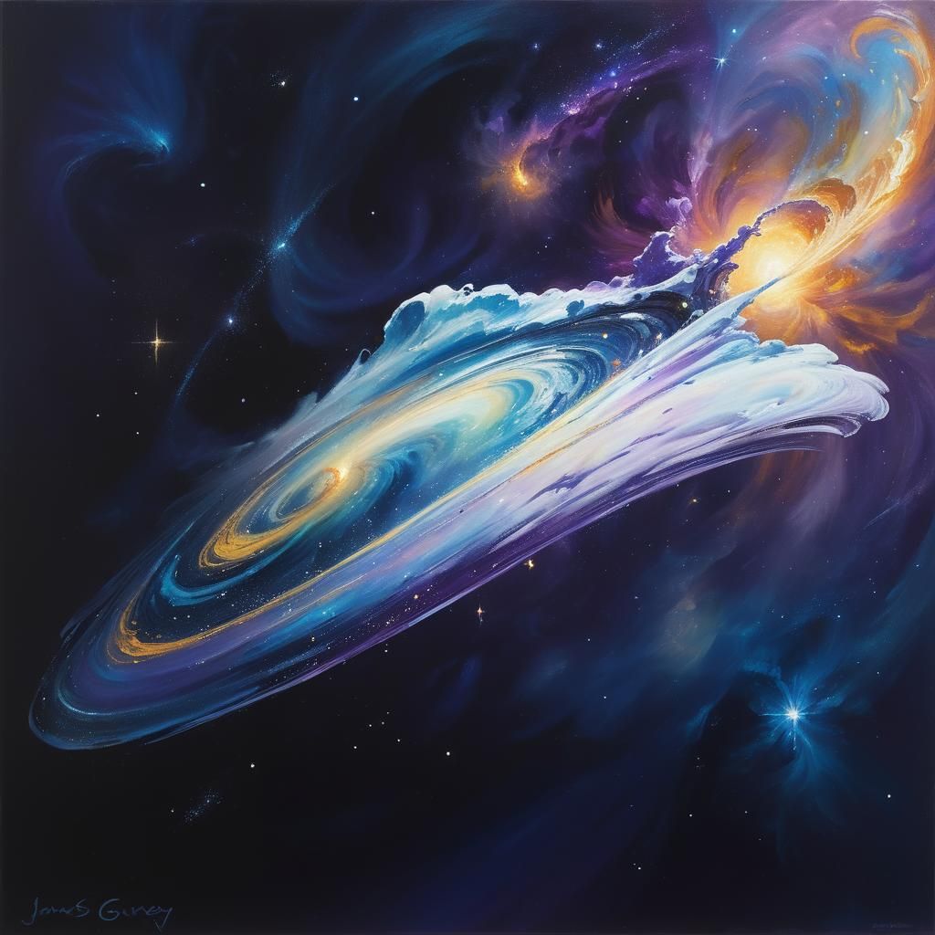 Cosmic Portal in Magical Realism Style