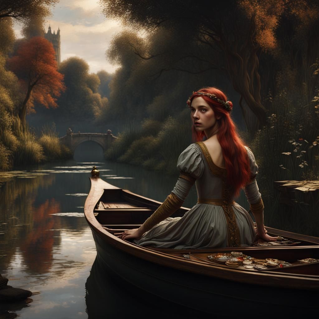 Lady of Shalott: Detailed Matte Painting
