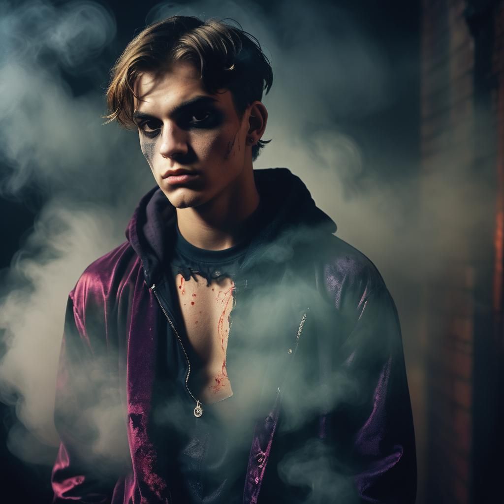 Moody Halloween Portrait in High-Fashion Photography Style