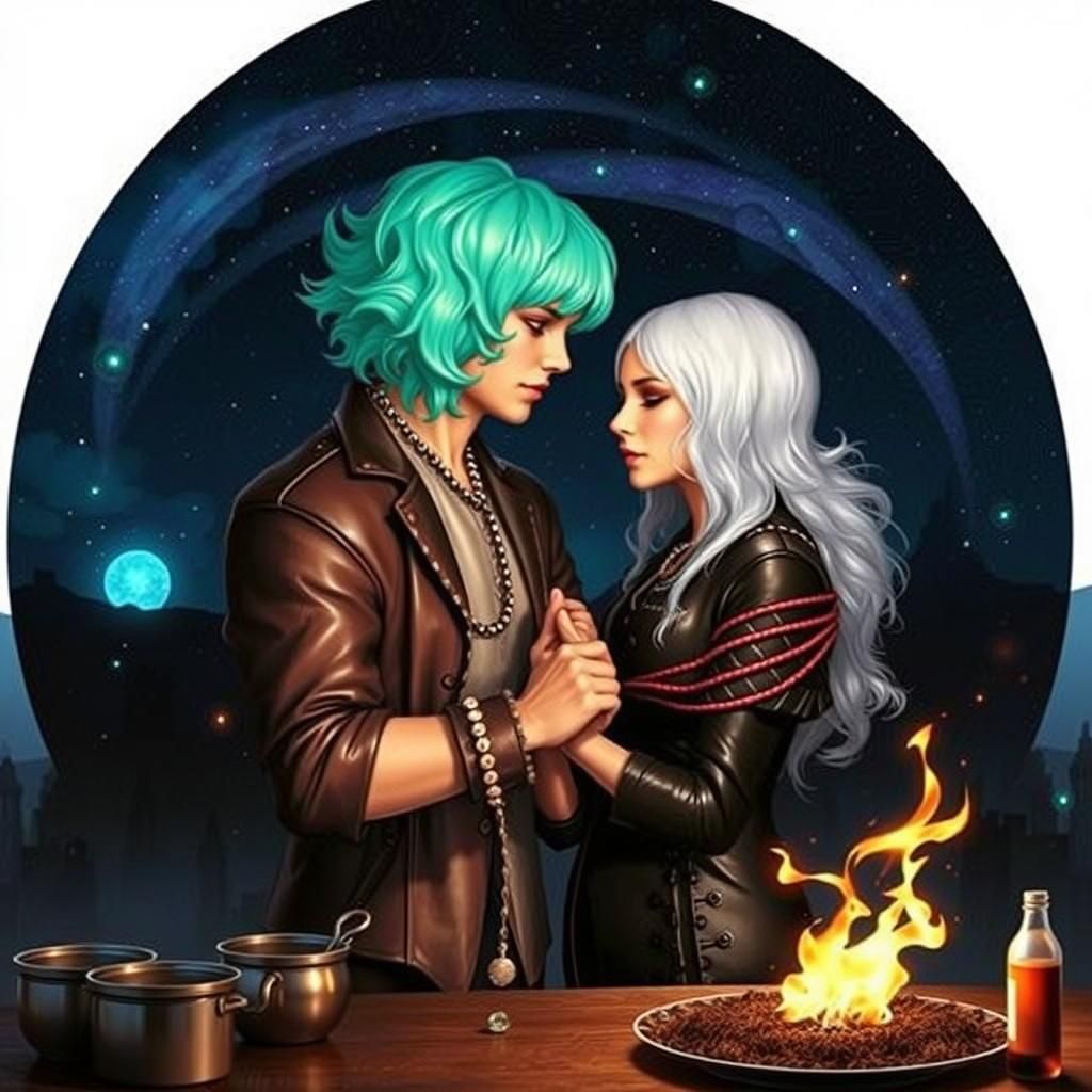 Vibrant Fractal Mandala in Mirrored Kaleidoscope Style