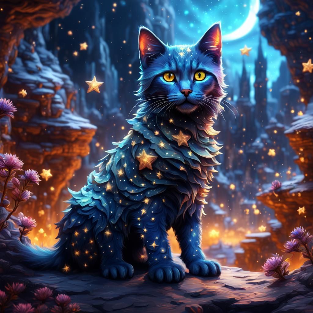 Fantastical Star Kitten Concept Art