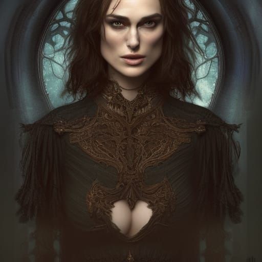 Keira Knightley Gothic Portrait in Detailed Matte Painting