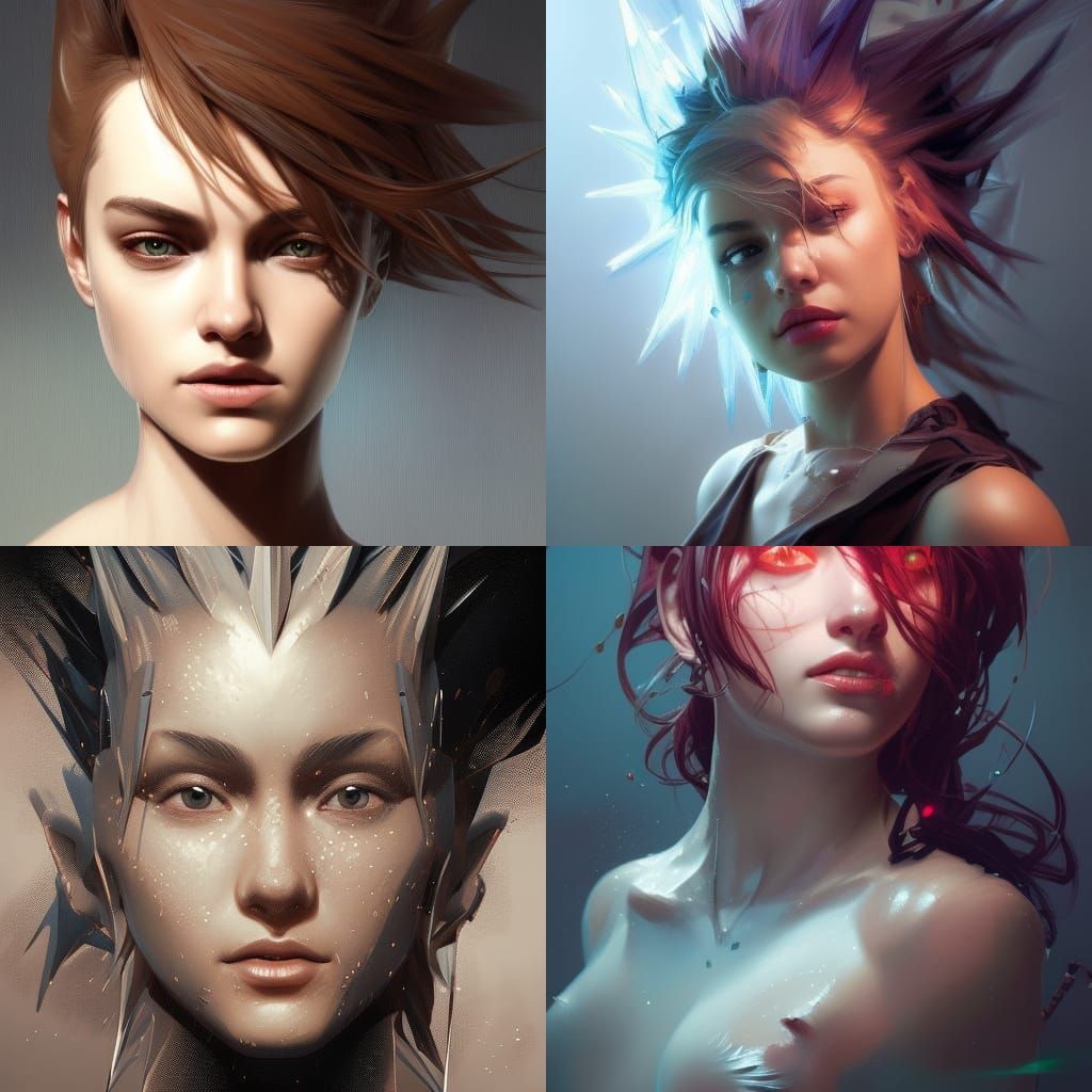 Spiky Portrait in Dynamic Lighting, Unreal Engine 5
