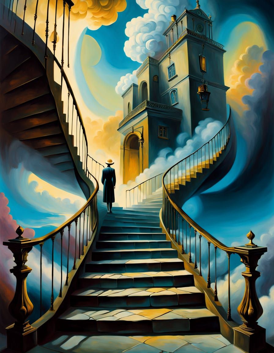 Surreal Masterpiece in Vibrant Oil Painting Style