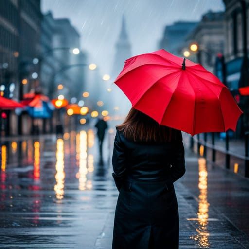 Woman in Rain: Catharsis and Renewal Photography