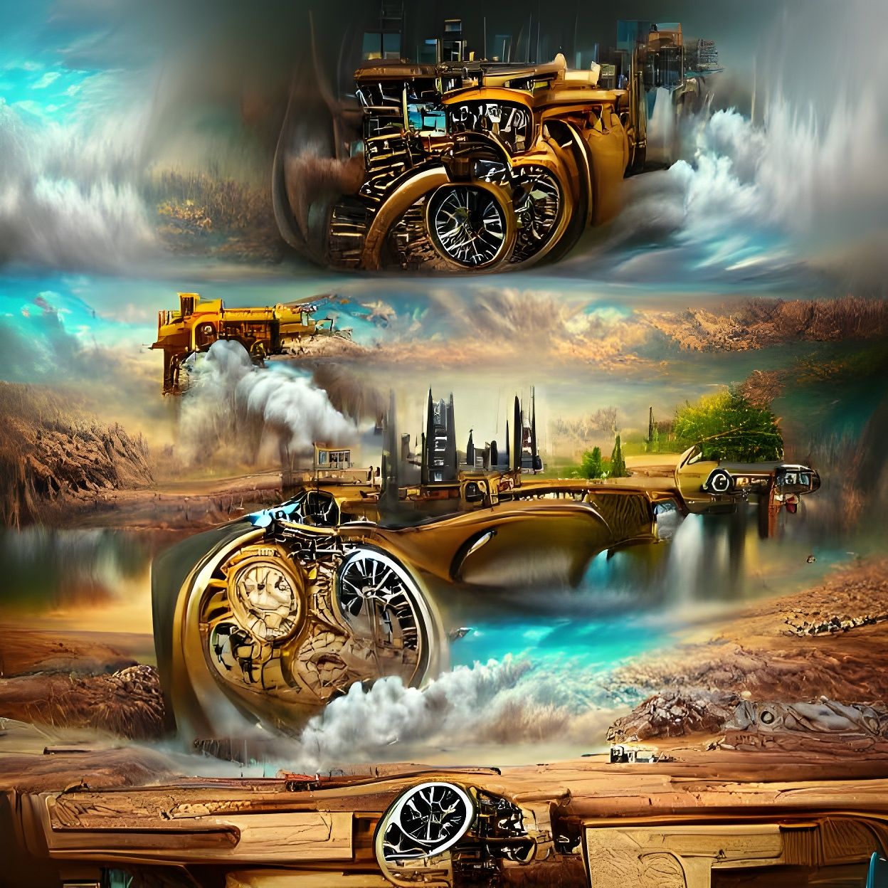 Steampunk Time Machine in 8K Resolution