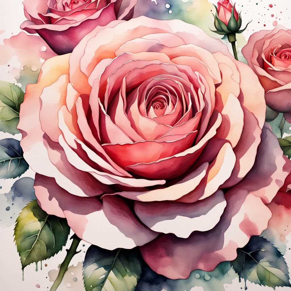 Berretta Rose: Art Deco Watercolor Poster Art