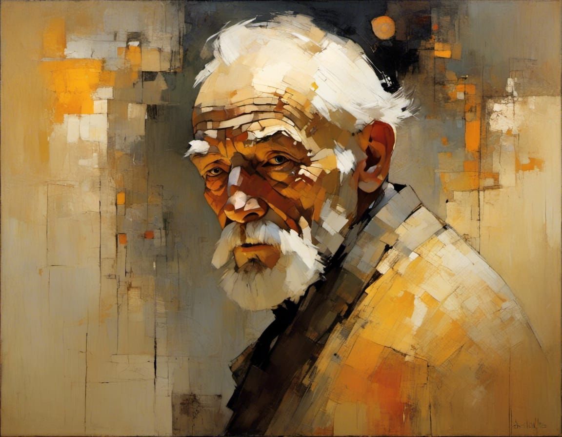 Golden Light Portrait of an Old Man