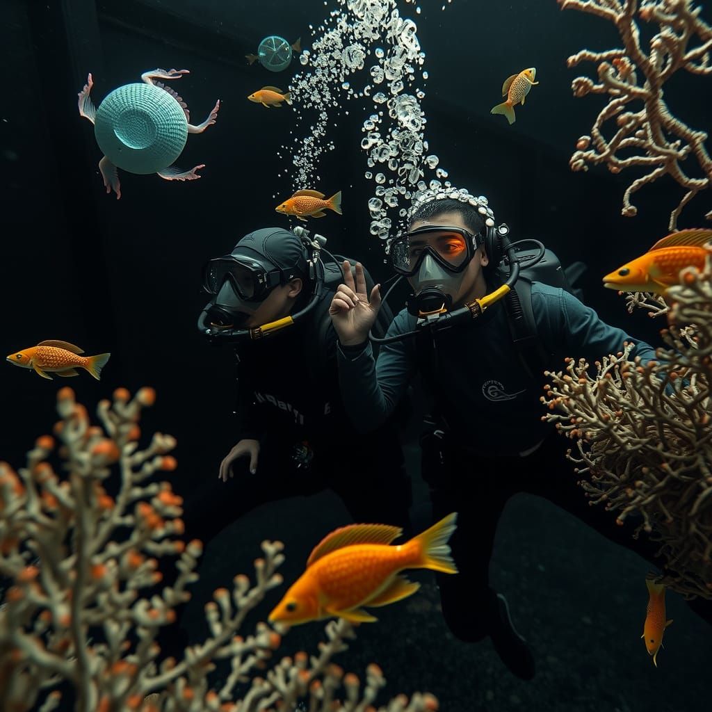 Romanticism Era Couple Dives in an Underwater World of Wonde...