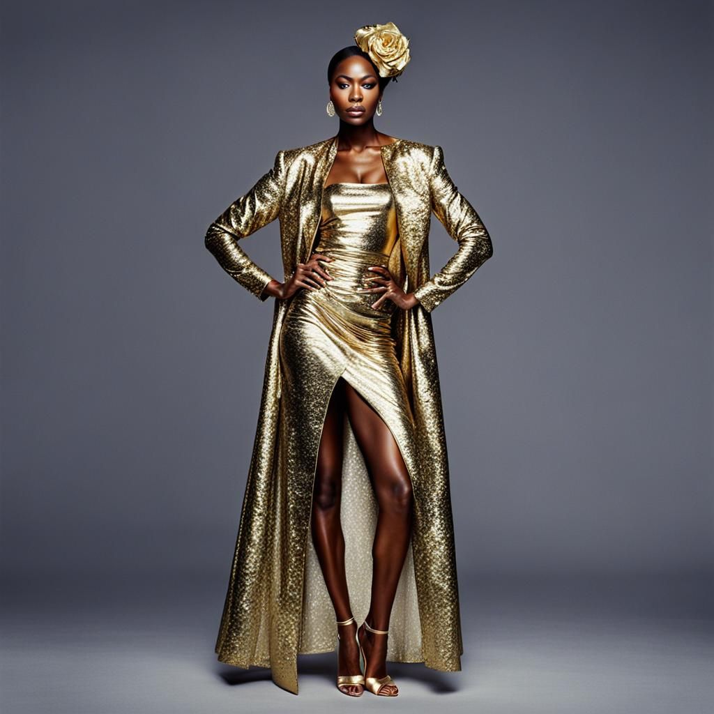 Golden Woman: A Full-Length AI Image