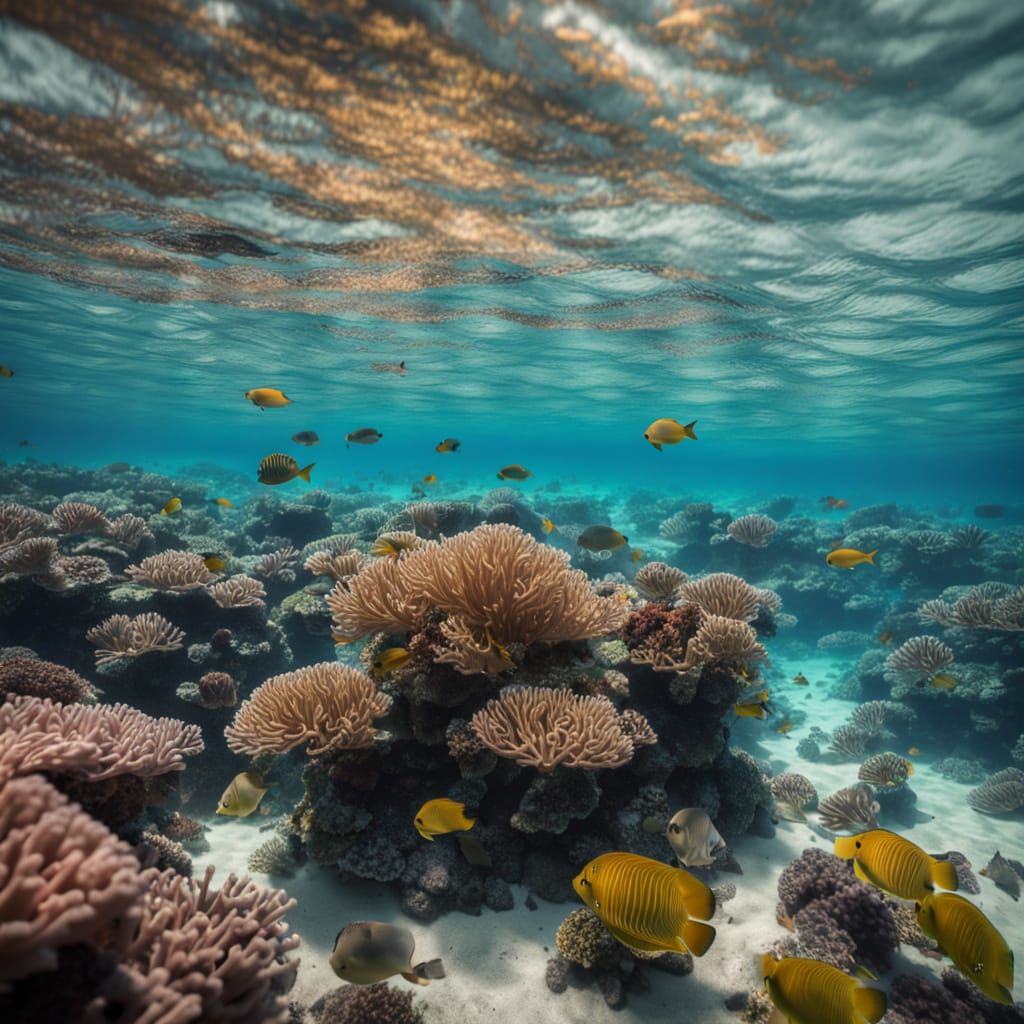 Turquoise Paradise with Woman in Crystal-Clear Waters