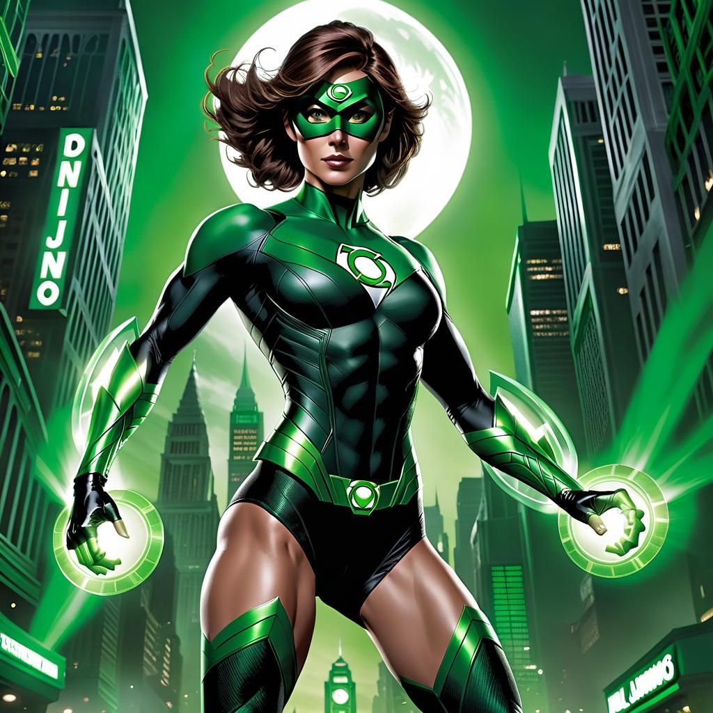 Photorealistic Green Lantern: Jordan Hal as Hero