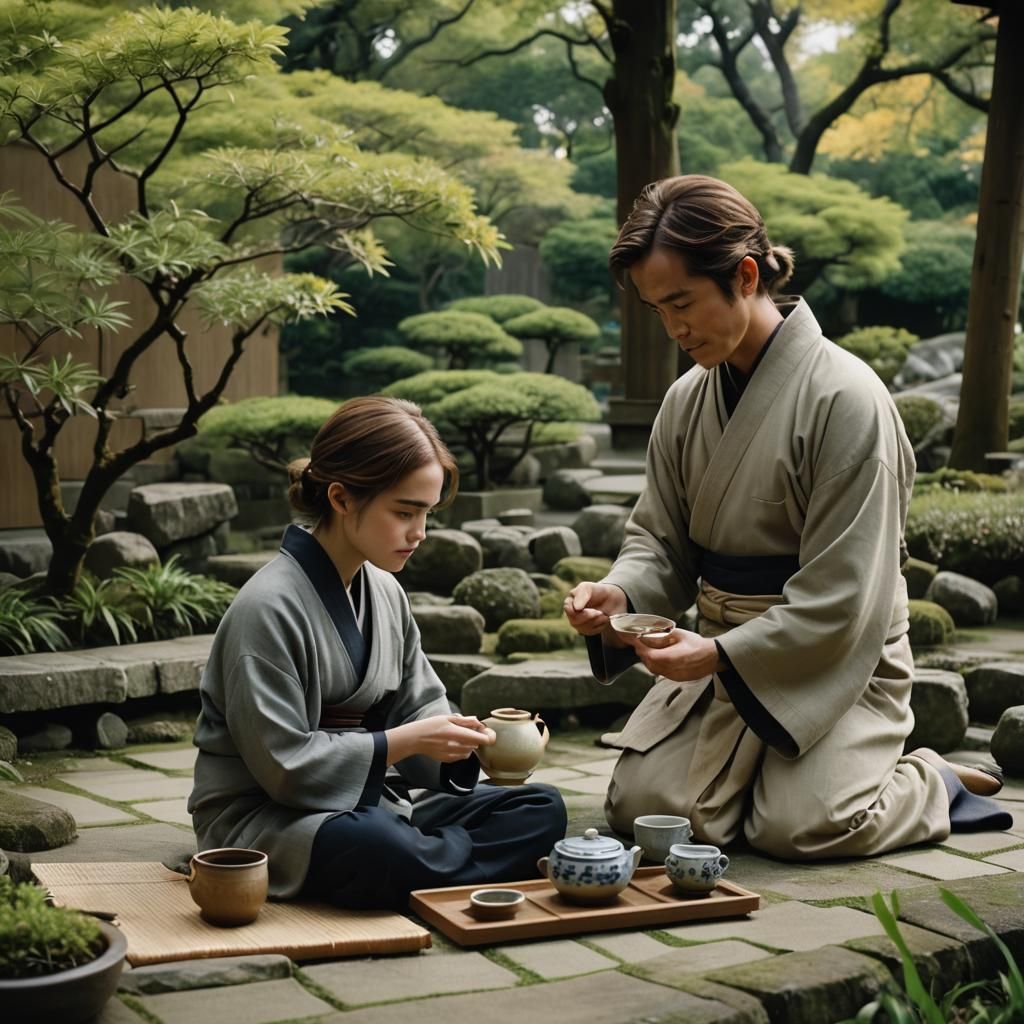 Emma Watson Learns Tea Ceremony in Kyoto Garden