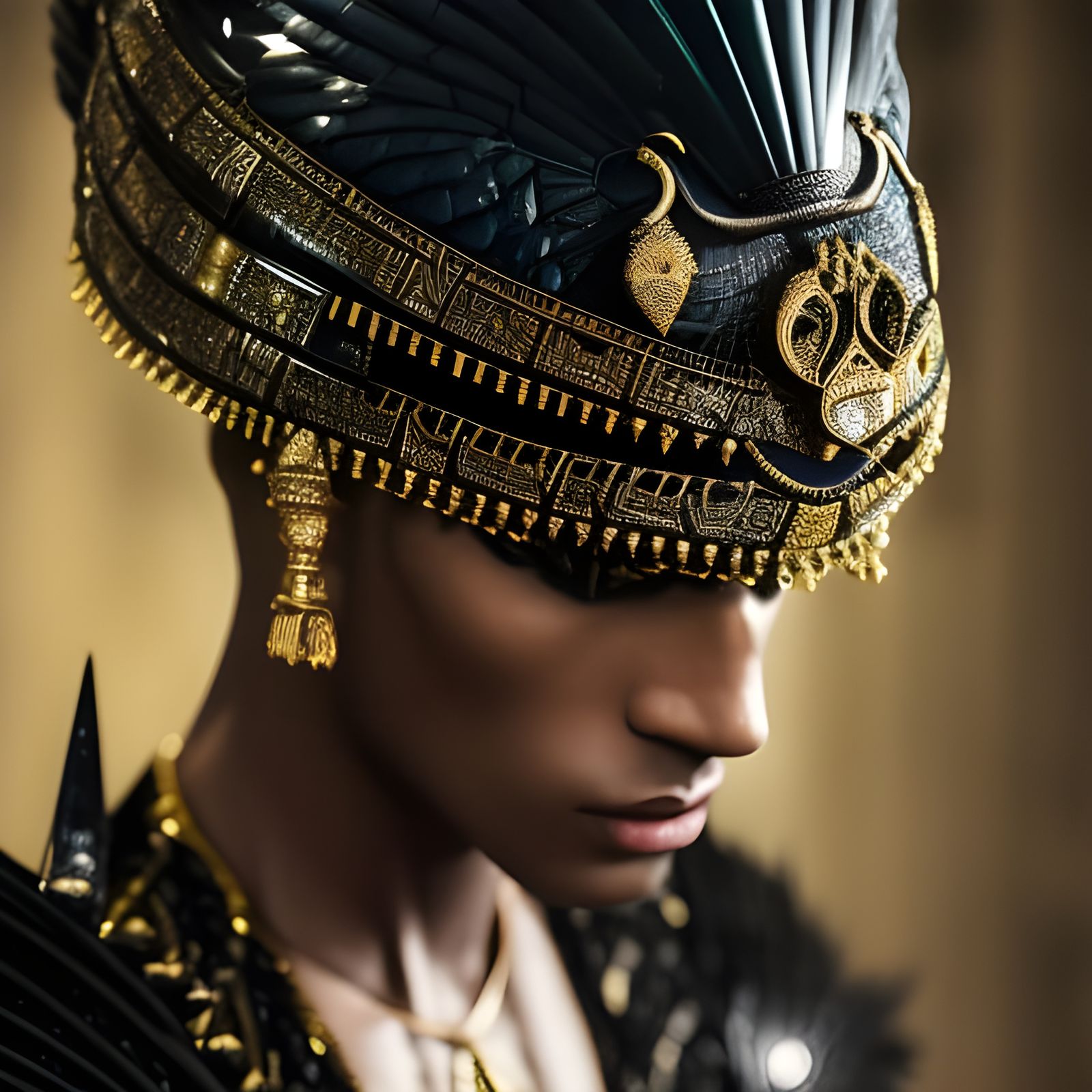 He Blackens His Eyes With Soot