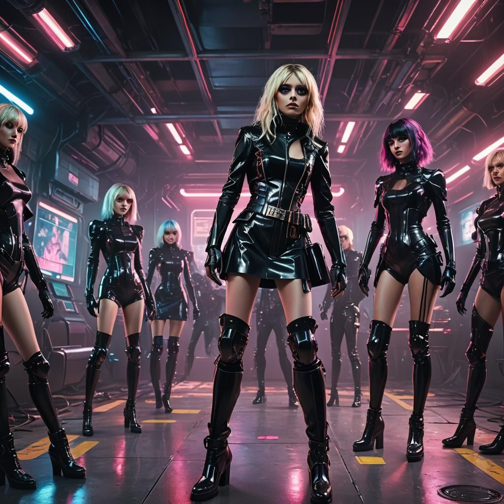 Cyberpunk Magazine Cover Featuring Latex Fashion